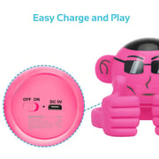 Promate Ape Mini High Definition Wireless Monkey Speaker With Smartphone Stand Pink