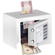 Rubik Mini Cash Deposit Drop Slot Safe Box with Key and Pin Code Lock (23x17x17cm) White Rubik Mini Cash Deposit Drop Slot Safe Box with Key and Pin Code Lock (23x17x17cm) White