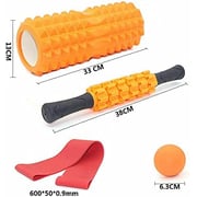 ULTIMAX Foam Roller Set of 5 Pieces with Lightweight Muscle Roller Stick and 1 Massage Balls and 1 Fitness Exercise Loop Bands for Deep Tissue Muscle Massage-Multi color ULTIMAX Foam Roller Set of 5 Pieces with Lightweight Muscle Roller Stick and 1 Massage Balls and 1 Fitness Exercise Loop Bands for Deep Tissue Muscle Massage-Multi color