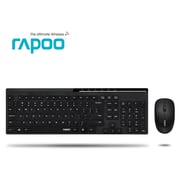 Rapoo Slim Wireless Keyboard Black With Mouse X8100 Rapoo Slim Wireless Keyboard Black With Mouse X8100