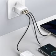 Baseus Compact Fast Charger 2USB+Type-C 30W Multi-Port Wall Charger Adapter White Baseus Compact Fast Charger 2USB+Type-C 30W Multi-Port Wall Charger Adapter White