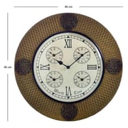 Moorni GH18BIG Traditional Rajasthani Brass Design Wall Clock (46cm)