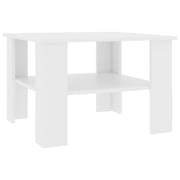 vidaXL Coffee Table White 60x60x42 cm Engineered Wood vidaXL Coffee Table White 60x60x42 cm Engineered Wood