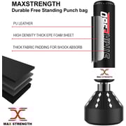 Maxstrength Free Standing Boxing Punch Bag Kickboxing Training Heavy Punching Mma Martial Arts With Strong Suction Base Dummy Equipment (black/white Strike 360) Size 5.5ft Maxstrength Free Standing Boxing Punch Bag Kickboxing Training Heavy Punching Mma Martial Arts With Strong Suction Base Dummy Equipment (black/white Strike 360) Size 5.5ft