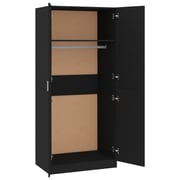 Vidaxl Wardrobe Black 80x52x180 Cm Engineered Wood Vidaxl Wardrobe Black 80x52x180 Cm Engineered Wood