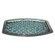 Nu Steel Sea Foam Bright-Colored Mosaic Glass/Stainless Steel Vanity Storage Tank Top Tray Organizer For Makeup Brushes, Tissues, Candles, Soap, Hand Towels, Toilet Paper Storage, Mosaic Glass/Steel Nu Steel Sea Foam Bright-Colored Mosaic Glass/Stainless Steel Vanity Storage Tank Top Tray Organizer For Makeup Brushes, Tissues, Candles, Soap, Hand Towels, Toilet Paper Storage, Mosaic Glass/Steel