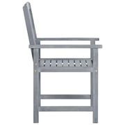 vidaXL Garden Chairs 2 pcs Grey Solid Acacia Wood vidaXL Garden Chairs 2 pcs Grey Solid Acacia Wood