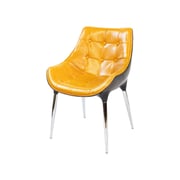 Jilphar Furniture Leather Chair With Stainless Steel Frame Yellow Jilphar Furniture Leather Chair With Stainless Steel Frame Yellow