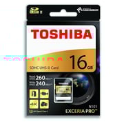 Toshiba Exceria Pro SDHC II SD Card 16GB - THNN101K0160E6 Toshiba Exceria Pro SDHC II SD Card 16GB - THNN101K0160E6