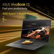 ASUS VivoBook 15 (2021) Laptop - AMD Ryzen 5-5500U / 15.6inch FHD / 8GB RAM / 512GB SSD / Shared AMD Radeon Graphics / Windows 11 Home / English & Arabic Keyboard / Black / Middle East Version - [M513UA-EJ634W]