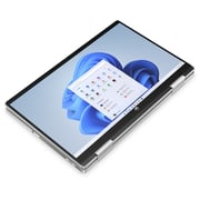 HP x360 14-EK0002NE 2 in 1 Laptop - Core i5 1.3GHz 8GB 512GB Shared Win11Home 14inch FHD Silver Arabic/English Keyboard