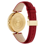 Versace Palazzo Empire Red Leather Watch For Women VCO120017