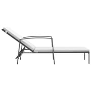 Vidaxl Sun Loungers 2 Pcs With Table Poly Rattan Black Vidaxl Sun Loungers 2 Pcs With Table Poly Rattan Black