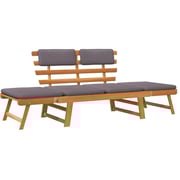 Vidaxl 2-in-1 Garden Daybed With Cushion 190 Cm Solid Acacia Wood Vidaxl 2-in-1 Garden Daybed With Cushion 190 Cm Solid Acacia Wood