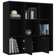 Vidaxl Book Cabinet Black 98x30x98 Cm Engineered Wood Vidaxl Book Cabinet Black 98x30x98 Cm Engineered Wood