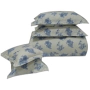AIWA AI-816-9/180TC King Comforter Set 240x260cm Poly Cotton Print Blue/White AIWA AI-816-9/180TC King Comforter Set 240x260cm Poly Cotton Print Blue/White