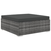 Vidaxl 9 Piece Garden Lounge Set With Cushions Poly Rattan Grey Vidaxl 9 Piece Garden Lounge Set With Cushions Poly Rattan Grey