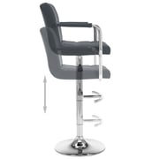 Vidaxl Bar Stools 2 Pcs Grey Faux Leather Vidaxl Bar Stools 2 Pcs Grey Faux Leather