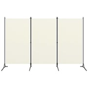 Vidaxl 3-panel Room Divider Cream White 260x180 Cm Vidaxl 3-panel Room Divider Cream White 260x180 Cm