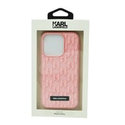Karl Lagerfeld 3D Monogram Hard Case For Iphone 14 Pro Pink