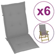 vidaXL Garden Chair Cushions 6 pcs Grey 120x50x3 cm vidaXL Garden Chair Cushions 6 pcs Grey 120x50x3 cm