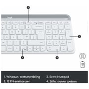 Logitech MK470 Wireless Keyboard and Mouse Combo Off-White English