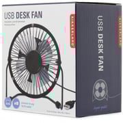 Kikkerland Usb Metal Desk Fan - Black Kikkerland Usb Metal Desk Fan - Black