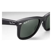 Ray Ban Wayfarer Black Plastic Polarized Unisex Sunglasses RB2140F-901/58-52