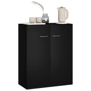 vidaXL Sideboard Black 60x30x75 cm Engineered Wood vidaXL Sideboard Black 60x30x75 cm Engineered Wood