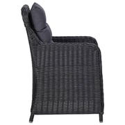Vidaxl Garden Chairs 2 Pcs With Cushions Poly Rattan Black Vidaxl Garden Chairs 2 Pcs With Cushions Poly Rattan Black