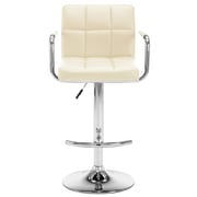 Vidaxl Bar Stools 2 Pcs Cream Faux Leather Vidaxl Bar Stools 2 Pcs Cream Faux Leather