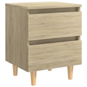 Vidaxl Bed Cabinets & Solid Pinewood Legs 2 Pcs Sonoma Oak 40x35x50 Cm Vidaxl Bed Cabinets & Solid Pinewood Legs 2 Pcs Sonoma Oak 40x35x50 Cm