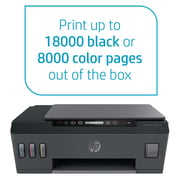 HP Smart Tank 515 Printer Wireless, Print, Scan, Copy, All In One Printer, Print up to 18000 black or 8000 color pages - Black [1TJ09A]