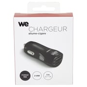 We WEAC2USBN Car Charger 2 USB 3A - Black