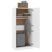 Vidaxl Wardrobe White 80x52x180 Cm Engineered Wood Vidaxl Wardrobe White 80x52x180 Cm Engineered Wood