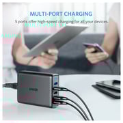 Anker PowerPort Speed 5 Ports - Black Anker PowerPort Speed 5 Ports - Black