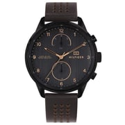 Tommy Hilfiger Chase Brown Leather Watch For Men 1791577 Tommy Hilfiger Chase Brown Leather Watch For Men 1791577