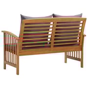 Vidaxl Garden Bench With Cushions 119 Cm Solid Acacia Wood Vidaxl Garden Bench With Cushions 119 Cm Solid Acacia Wood