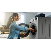 Milton 7Kg Front Load Washing Machine With Steam Wash,Quick Wash & All Programmers Economic Washer, Energy Saving With Silver Color & 1200 RPM Model - AAEKG7010L21UD1 - 1 Year Full Warranty.