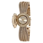 Anne Klein Swarovski Crystal Accented Watch For Women with Gold-Tone Covered Dial Mesh Bracelet