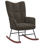 vidaXL Rocking Chair Dark Grey Velvet vidaXL Rocking Chair Dark Grey Velvet