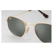 RayBan RB3548N-001-54 New Hexagon Gold Unisex Sunglasses RayBan RB3548N-001-54 New Hexagon Gold Unisex Sunglasses