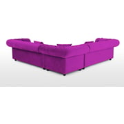 Galaxy Design Haddo Velvet Corner Sofa Seats Pink