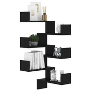 Vidaxl Wall Corner Shelves 2 Pcs Black 40x40x50 Cm Chipboard Vidaxl Wall Corner Shelves 2 Pcs Black 40x40x50 Cm Chipboard