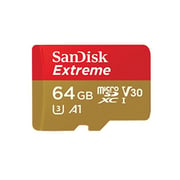 شريحة ذاكرة SDXC إكستريم مايكرو سعة 64 جيجابايت من سانديسك