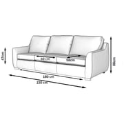 Galaxy Design Bren 3 Seater Sofa Wood Base Beige Galaxy Design Bren 3 Seater Sofa Wood Base Beige