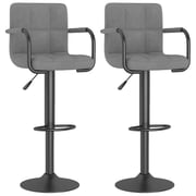 Vidaxl Bar Stools 2 Pcs Light Grey Velvet Vidaxl Bar Stools 2 Pcs Light Grey Velvet