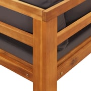 vidaXL Garden Benches with Dark Grey Cushions 2 pcs Acacia Wood vidaXL Garden Benches with Dark Grey Cushions 2 pcs Acacia Wood