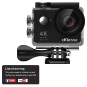 Eklasse 4K Action Camera With WiFi & Live Streaming Black - EKAC02EG Eklasse 4K Action Camera With WiFi & Live Streaming Black - EKAC02EG