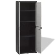 vidaXL Garden Storage Cabinet with 3 Shelves Black and Grey